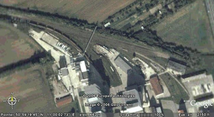 Bahnhof der Siloanlage