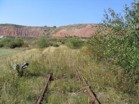 Abzweige beim Lokschuppen Volkenroda