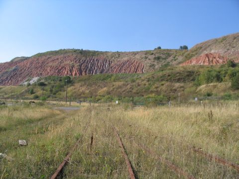 Abzweige beim Lokschuppen Volkenroda