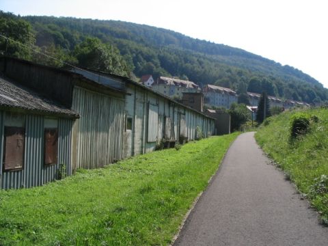 Ehemalige Anschlsse an der Zufahrt Ruhla