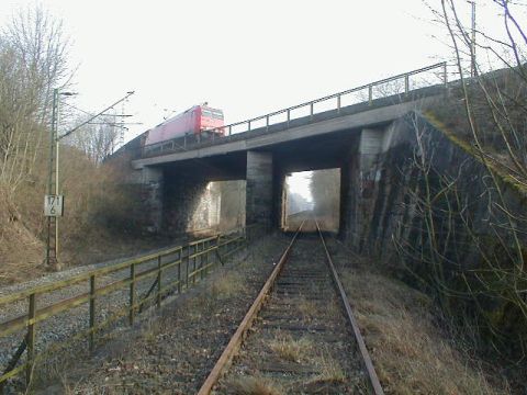 Brcke der Bahnlinie Eichenberg - Bebra