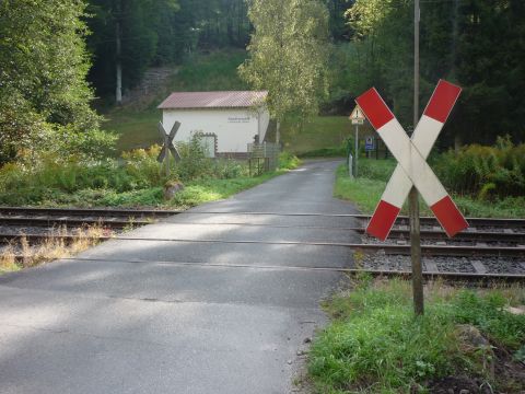 Bahnbergang ber einen Forstweg