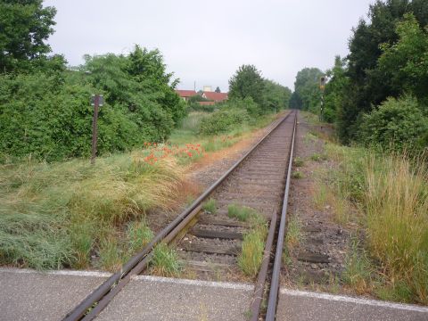 Bahnbergang ber die Verbindung Tullastrae/Hetzelstrae