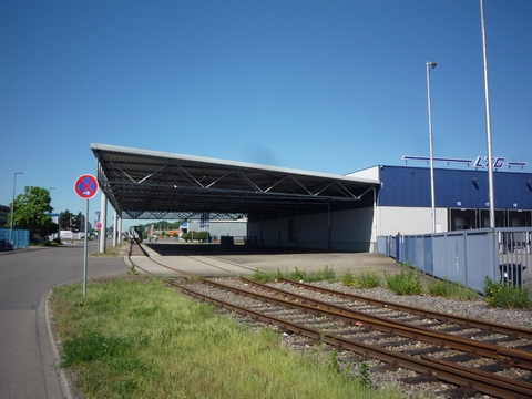 Bahnbergang Industriegebiet Hockenheim Talhaus