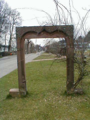 Blick in Richtung Aus-/Einfahrt