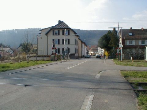 Bahnübergang in Fahrnau