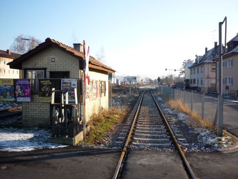 Bahnbergang ber die Strae Ostende