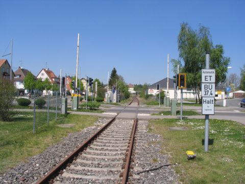 Bahnbergang in Mekirch