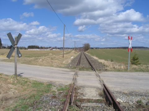 Bahnübergang über die Straße nach Dichtenhausen