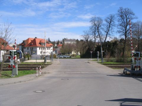 Bahnübergang beim Bahnhof Pfullendorf