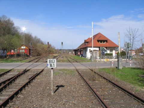 Bahnübergang beim Bahnhof Pfullendorf