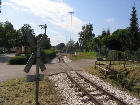 Einfahrt in den Bahnhof Ochsenhausen