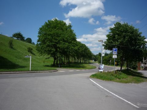 Bahnbergang ber die Strae nach Glashtte