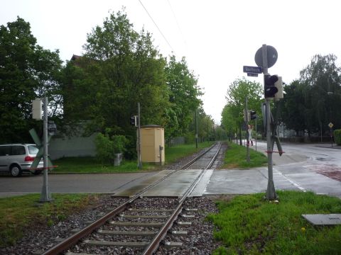 Bahnbergang ber die Goethestrae