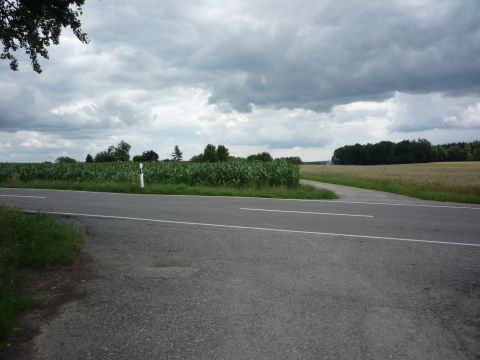 Bahnbergang ber die Strae von Trienz nach Limbach