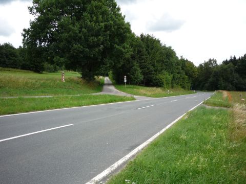 Bahnbergang ber die Strae von Limbach nach Waldhausen