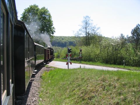 Bahnbergang ber die Strae nach Dischingen