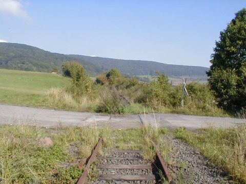 Bahnbergang ber die alte Strae von Schenklengsfeld nach Ransbach