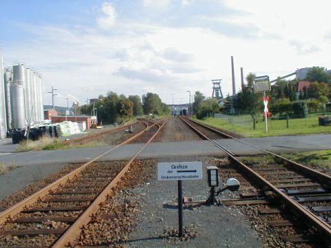 Bahnbergang ber die Industriestrae