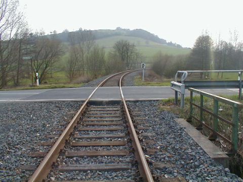 Bahnbergang ber die Herfaer Strae
