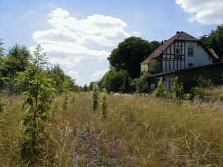 Gtergleise mit Blick auf den Bahnhof