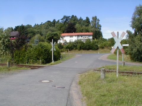 Bahnübergang der Straße zur Steinmühle