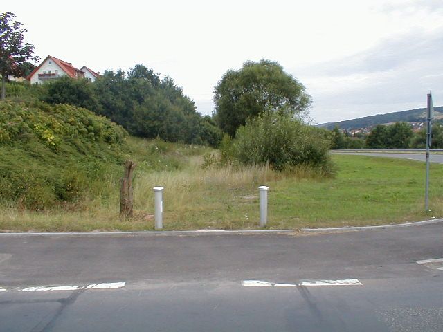 Ehemaliger Bahnbergang ber die Strae von Kirchheim nach Gershausen