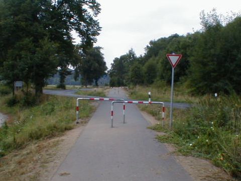 Bahnübergang über die Straße von Schlitz nach Bad Salzschlirf