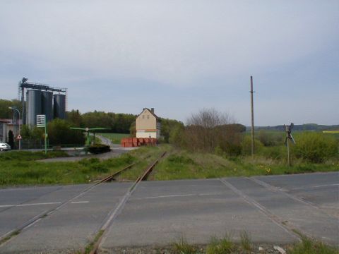 Bahnübergang der Straße aus Weißenborn