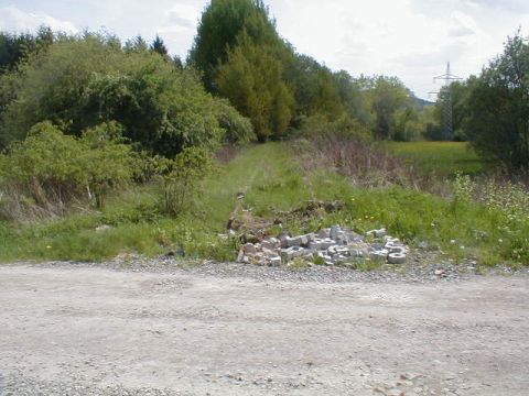 Bahnbergang ber einen Feldweg