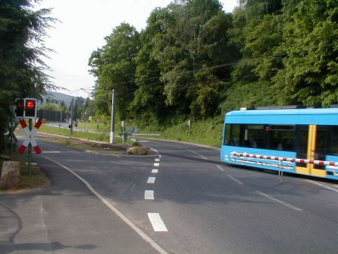 Bahnbergang ber die Leipziger Strae