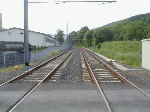 Bahnbergang der Strae Hinter der Mhle