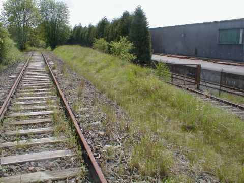 Zufahrt zur Zeche Glimmerode mit Werkeinfahrt