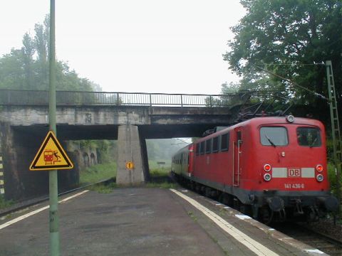 Brcke ber die Bahnlinie Bebra - Kassel