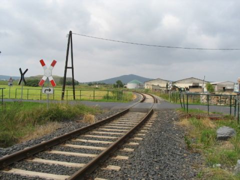 Bahnbergang ber die Strae nach Hermannsroda