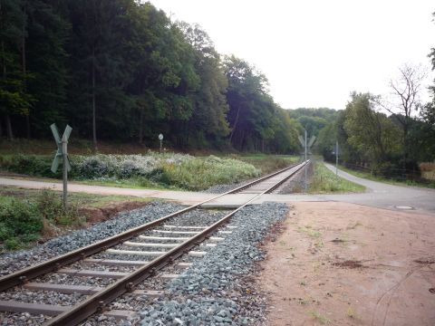 Bahnbergang ber einen Wirtschaftsweg