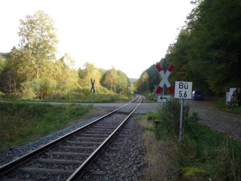 Bahnbergang ber einen Feldweg