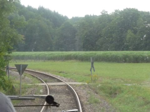 Bahnbergang ber einen Feldweg