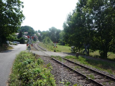 Bahnbergang vor Untergimpern