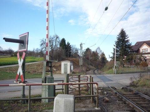 Bahnbergang ber die Maichinger Strae