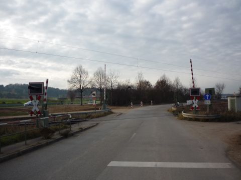 Bahnbergang ber die Malmsheimer Strae