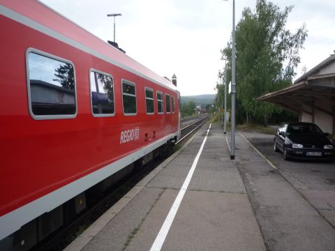 Ausfahrt aus dem Bahnhof Hechingen