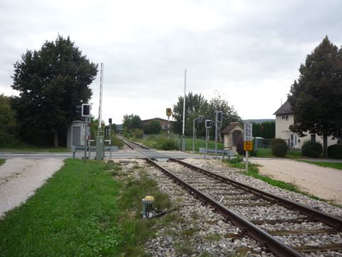 Bahnbergang ber den Sankt-Luzen-Weg