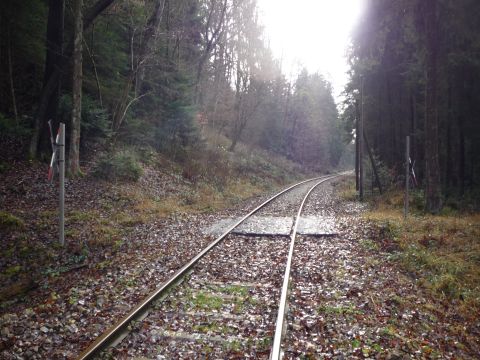 Bahnbergang zwischen Laufenmhle und Breitenfrst