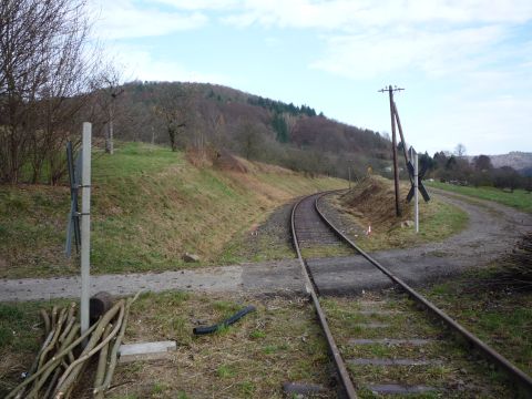 Bahnübergang zwischen Rudersberg und Klaffenbach-Alhütte