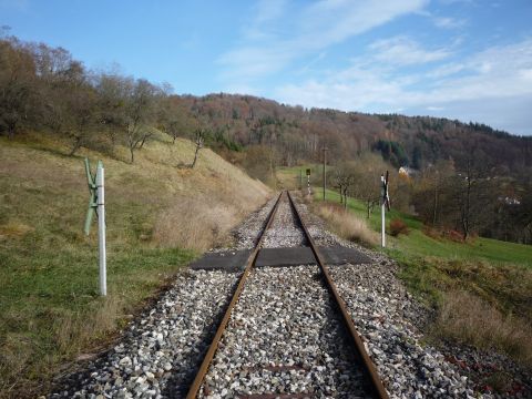 Bahnbergang zwischen Rudersberg und Klaffenbach-Alhtte