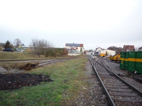 Einfahrt in den Bahnhof Welzheim