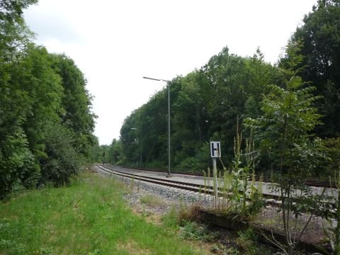 Einmündung in die Bahnlinie aus Crailsheim