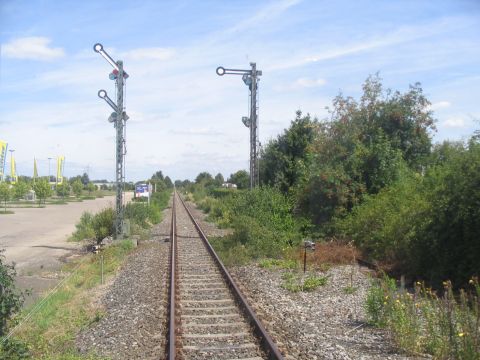 Einfahrtssignale und Gleisende in Nrdlingen