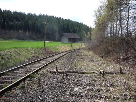 Einmündung in die Bahnlinie Landsberg - Schongau